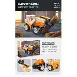 JIESTAR 58059 non  HARVEST FARM 6 MẪU XE PHUN THUỐC TRỪ SÂU MÁY GẶT GỖ KÉO LÂM NGHIỆP CẤY LÚA XÚC bộ đồ chơi xếp lắp ráp ghép mô hình City Thành Phố 475 khối