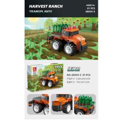 JIESTAR 58059 non  HARVEST FARM 6 MẪU XE PHUN THUỐC TRỪ SÂU MÁY GẶT GỖ KÉO LÂM NGHIỆP CẤY LÚA XÚC bộ đồ chơi xếp lắp ráp ghép mô hình City Thành Phố 475 khối