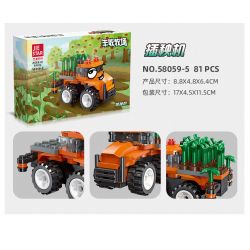 JIESTAR 58059 non  HARVEST FARM 6 MẪU XE PHUN THUỐC TRỪ SÂU MÁY GẶT GỖ KÉO LÂM NGHIỆP CẤY LÚA XÚC bộ đồ chơi xếp lắp ráp ghép mô hình City Thành Phố 475 khối