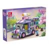 JIESTAR 59234 non  XE BÁN KEM bộ đồ chơi xếp lắp ráp ghép mô hình City DREAM TOWN Thành Phố 191 khối