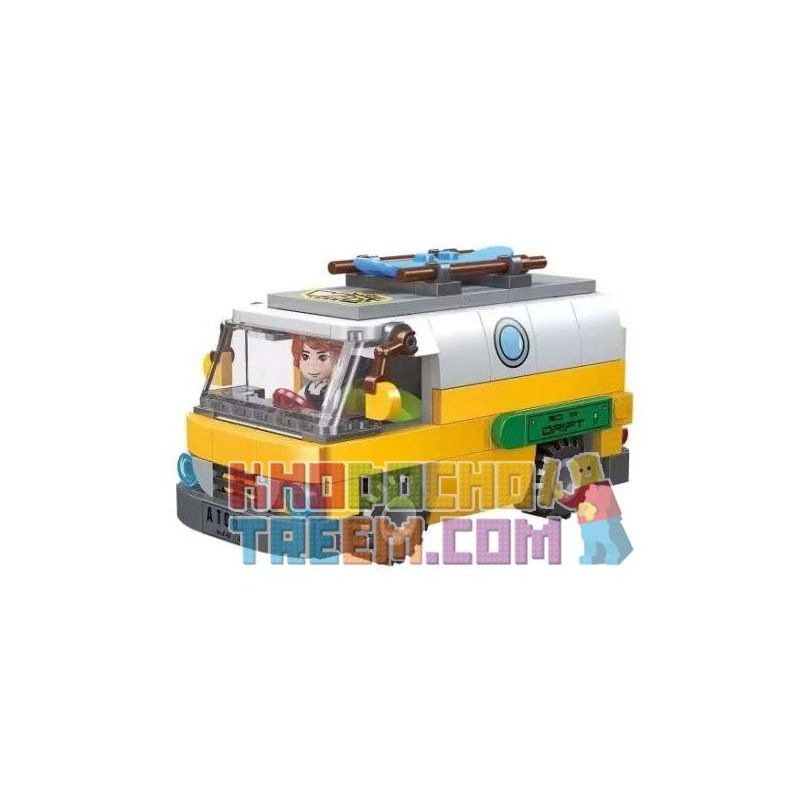 JIESTAR 59233 non Lego RV BÃI BIỂN bộ đồ chơi xếp lắp ráp ghép mô hình City DREAM TOWN Thành Phố 203 khối