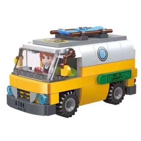 JIESTAR 59233 non  RV BÃI BIỂN bộ đồ chơi xếp lắp ráp ghép mô hình City DREAM TOWN Thành Phố 203 khối