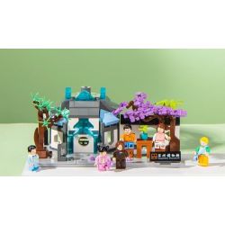 SUZHOU MUSEUM 301058 non  BẢO TÀNG TÔ CHÂU PHÒNG HOA YOURAN bộ đồ chơi xếp lắp ráp ghép mô hình 726 khối