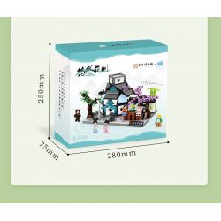 SUZHOU MUSEUM 301058 non  BẢO TÀNG TÔ CHÂU PHÒNG HOA YOURAN bộ đồ chơi xếp lắp ráp ghép mô hình 726 khối