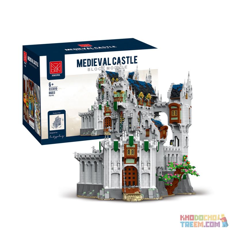 MorkModel 033010 Mork Model 033010 non  LÂU ĐÀI KHỔNG LỒ THỜI TRUNG CỔ bộ đồ chơi xếp lắp ráp ghép mô hình Medieval Castle Chiến Tranh Trung Cổ 8603 khối
