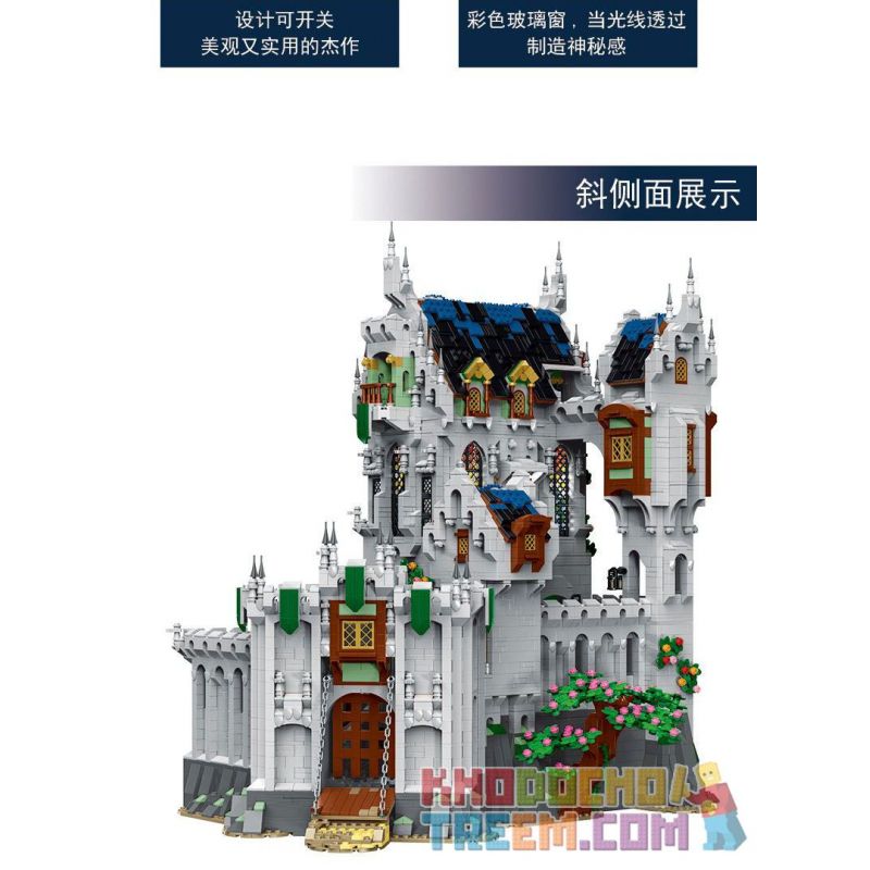 MorkModel 033010 Mork Model 033010 non  LÂU ĐÀI KHỔNG LỒ THỜI TRUNG CỔ bộ đồ chơi xếp lắp ráp ghép mô hình Medieval Castle Chiến Tranh Trung Cổ 8603 khối