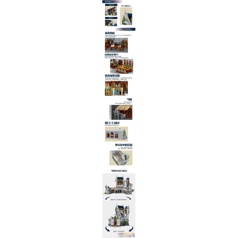 MorkModel 033010 Mork Model 033010 non  LÂU ĐÀI KHỔNG LỒ THỜI TRUNG CỔ bộ đồ chơi xếp lắp ráp ghép mô hình Medieval Castle Chiến Tranh Trung Cổ 8603 khối