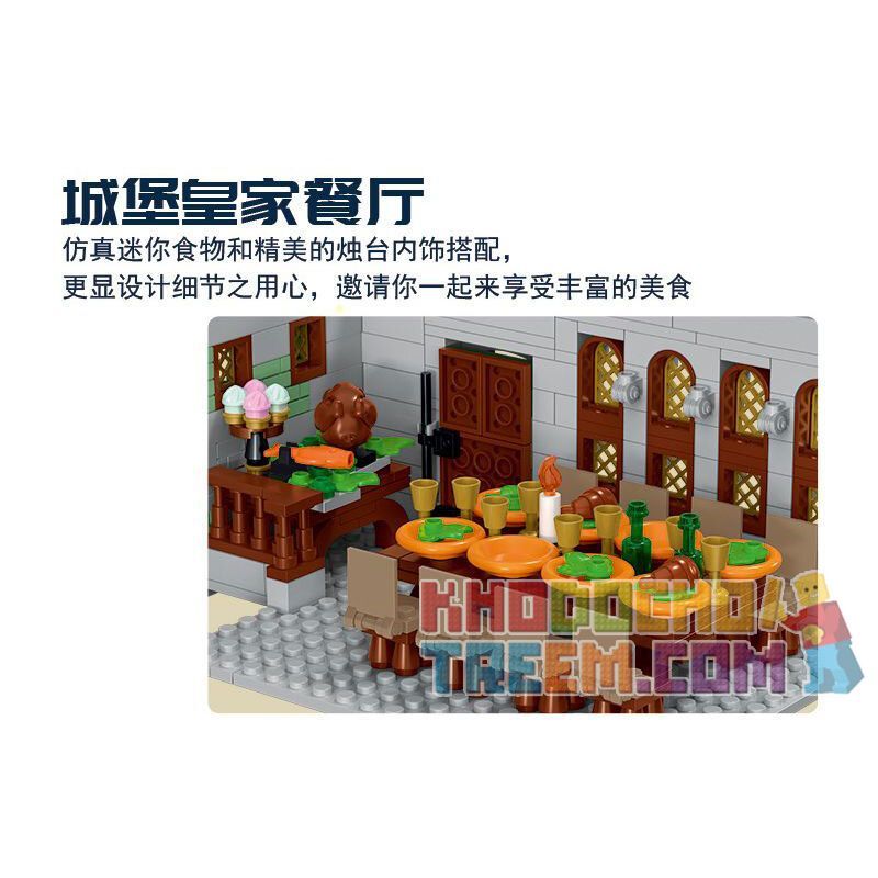 MorkModel 033010 Mork Model 033010 non  LÂU ĐÀI KHỔNG LỒ THỜI TRUNG CỔ bộ đồ chơi xếp lắp ráp ghép mô hình Medieval Castle Chiến Tranh Trung Cổ 8603 khối