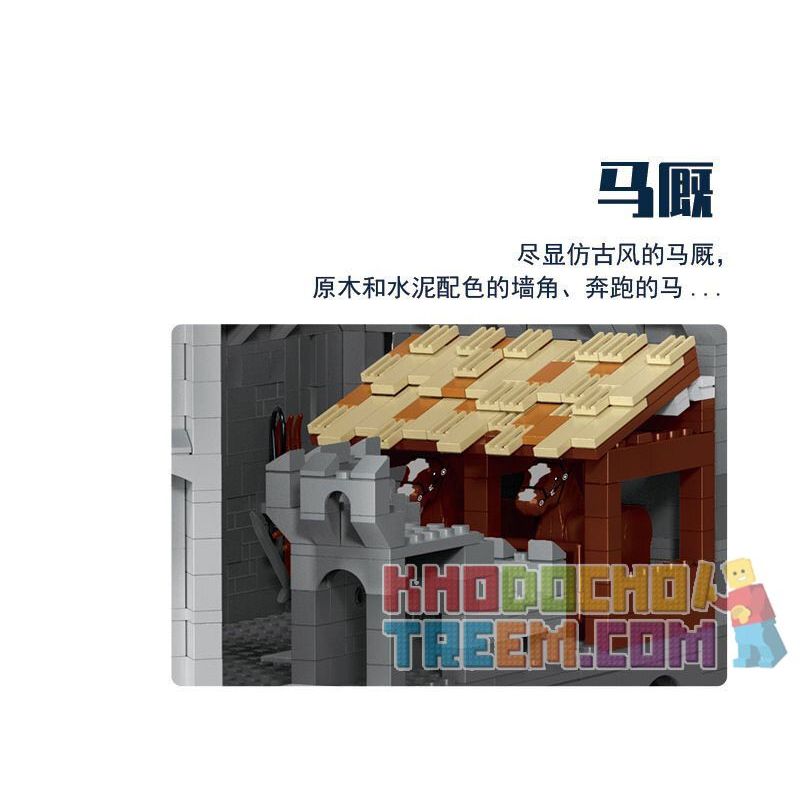 MorkModel 033010 Mork Model 033010 non  LÂU ĐÀI KHỔNG LỒ THỜI TRUNG CỔ bộ đồ chơi xếp lắp ráp ghép mô hình Medieval Castle Chiến Tranh Trung Cổ 8603 khối