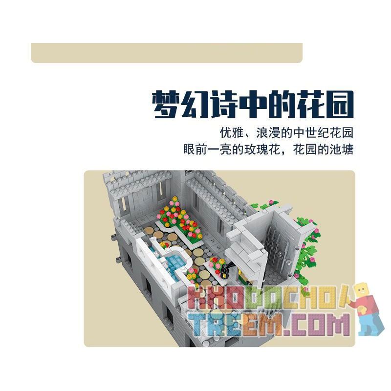 MorkModel 033010 Mork Model 033010 non  LÂU ĐÀI KHỔNG LỒ THỜI TRUNG CỔ bộ đồ chơi xếp lắp ráp ghép mô hình Medieval Castle Chiến Tranh Trung Cổ 8603 khối