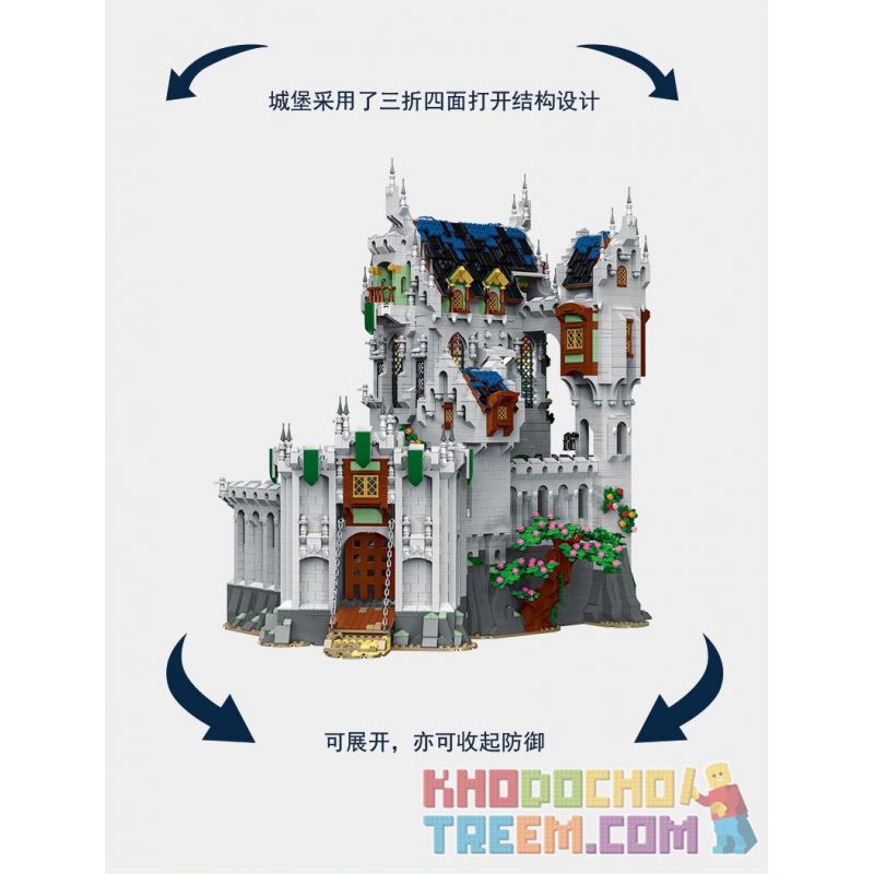 MorkModel 033010 Mork Model 033010 non  LÂU ĐÀI KHỔNG LỒ THỜI TRUNG CỔ bộ đồ chơi xếp lắp ráp ghép mô hình Medieval Castle Chiến Tranh Trung Cổ 8603 khối