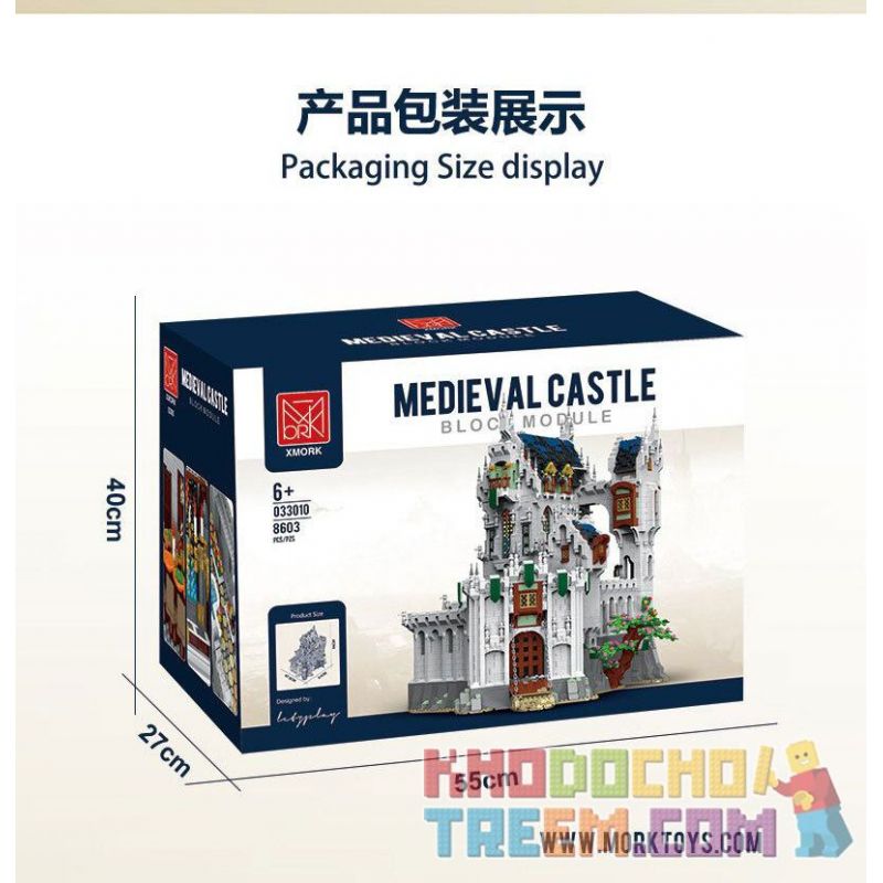 MorkModel 033010 Mork Model 033010 non  LÂU ĐÀI KHỔNG LỒ THỜI TRUNG CỔ bộ đồ chơi xếp lắp ráp ghép mô hình Medieval Castle Chiến Tranh Trung Cổ 8603 khối