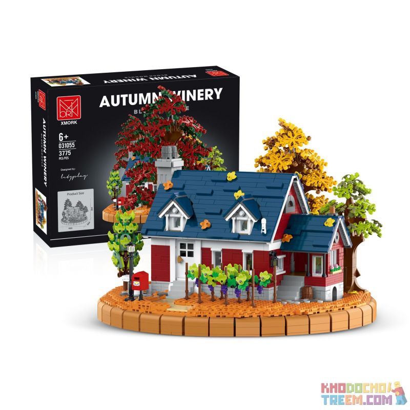 MorkModel 031055 Mork Model 031055 non  RƯỢU VANG bộ đồ chơi xếp lắp ráp ghép mô hình Creator AUTUMN WINERY Sáng Tạo 3775 khối