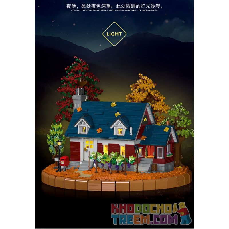 MorkModel 031055 Mork Model 031055 non  RƯỢU VANG bộ đồ chơi xếp lắp ráp ghép mô hình Creator AUTUMN WINERY Sáng Tạo 3775 khối