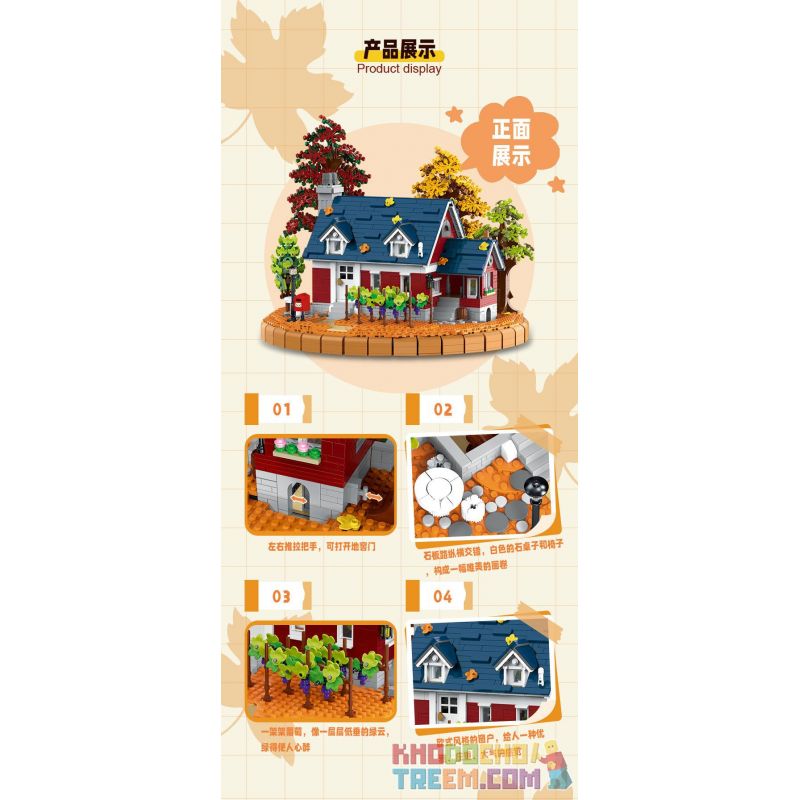 MorkModel 031055 Mork Model 031055 non  RƯỢU VANG bộ đồ chơi xếp lắp ráp ghép mô hình Creator AUTUMN WINERY Sáng Tạo 3775 khối