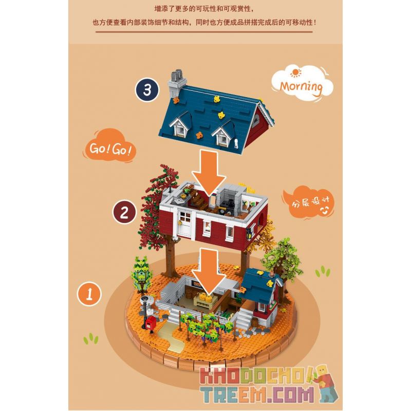 MorkModel 031055 Mork Model 031055 non  RƯỢU VANG bộ đồ chơi xếp lắp ráp ghép mô hình Creator AUTUMN WINERY Sáng Tạo 3775 khối