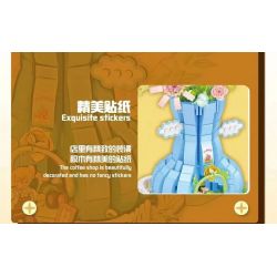 DOUBLE HEIGHT 20803 non  CỬA HÀNG HOA MÂY bộ đồ chơi xếp lắp ráp ghép mô hình FLOWER SHOP 681 khối