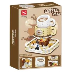 DOUBLE HEIGHT 20801 non  TIỆM CÀ PHÊ bộ đồ chơi xếp lắp ráp ghép mô hình COFFEE HOUSE 654 khối