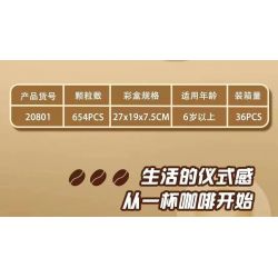 DOUBLE HEIGHT 20801 non  TIỆM CÀ PHÊ bộ đồ chơi xếp lắp ráp ghép mô hình COFFEE HOUSE 654 khối