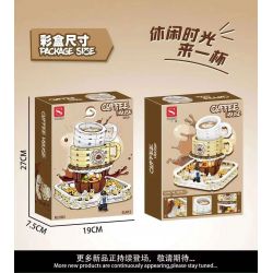DOUBLE HEIGHT 20801 non  TIỆM CÀ PHÊ bộ đồ chơi xếp lắp ráp ghép mô hình COFFEE HOUSE 654 khối