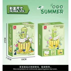 DOUBLE HEIGHT 20800 non  CỬA HÀNG NƯỚC NGỌT XƯƠNG RỒNG bộ đồ chơi xếp lắp ráp ghép mô hình CACTUS SODA SHOP 657 khối