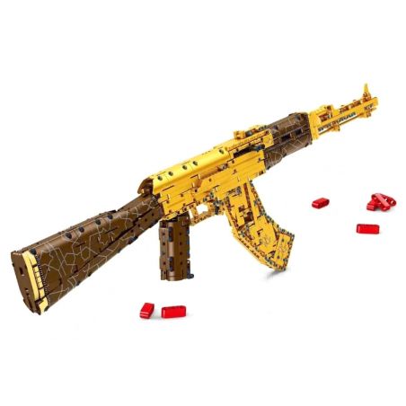 DK 2005 non  AK47 VÀNG bộ đồ chơi xếp lắp ráp ghép mô hình Military Army SHOOTING ELITE AK47 Quân Sự Bộ Đội 1548 khối