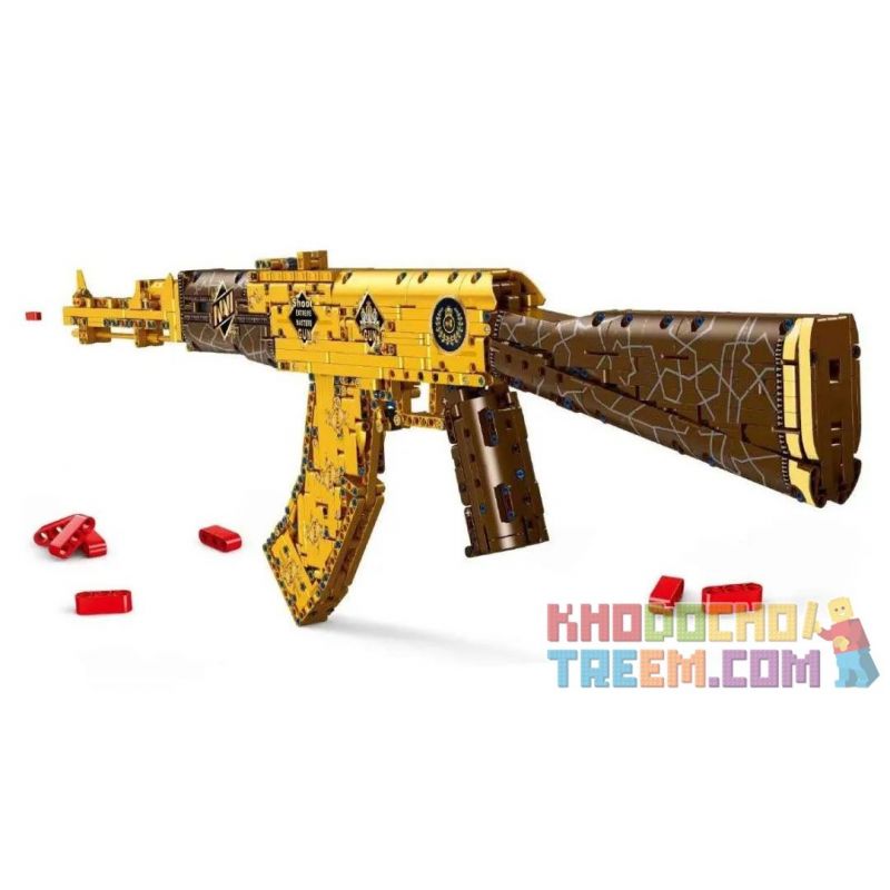 DK 2005 non  AK47 VÀNG bộ đồ chơi xếp lắp ráp ghép mô hình Military Army SHOOTING ELITE AK47 Quân Sự Bộ Đội 1548 khối
