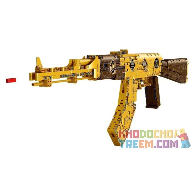 DK 2005 non  AK47 VÀNG bộ đồ chơi xếp lắp ráp ghép mô hình Military Army SHOOTING ELITE AK47 Quân Sự Bộ Đội 1548 khối