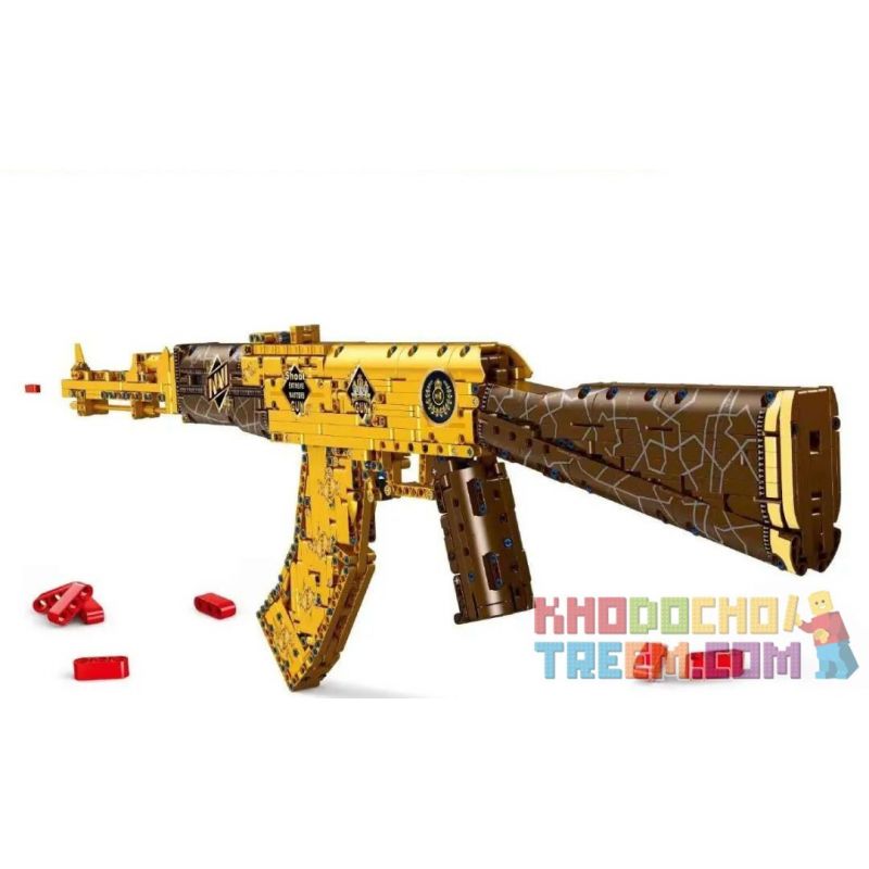 DK 2005 non  AK47 VÀNG bộ đồ chơi xếp lắp ráp ghép mô hình Military Army SHOOTING ELITE AK47 Quân Sự Bộ Đội 1548 khối