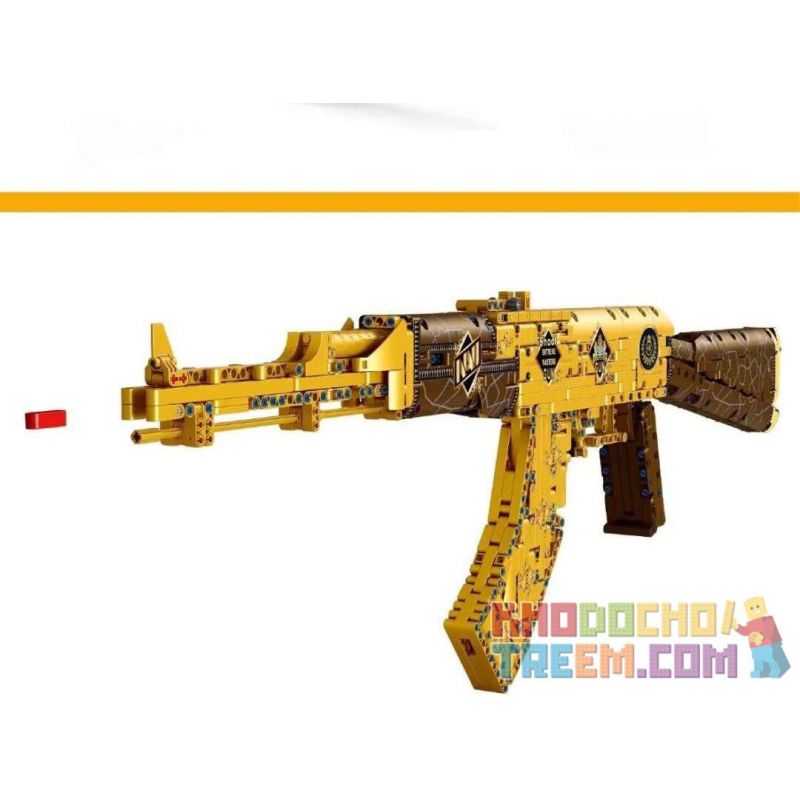 DK 2005 non  AK47 VÀNG bộ đồ chơi xếp lắp ráp ghép mô hình Military Army SHOOTING ELITE AK47 Quân Sự Bộ Đội 1548 khối
