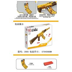 DK 2005 non  AK47 VÀNG bộ đồ chơi xếp lắp ráp ghép mô hình Military Army SHOOTING ELITE AK47 Quân Sự Bộ Đội 1548 khối