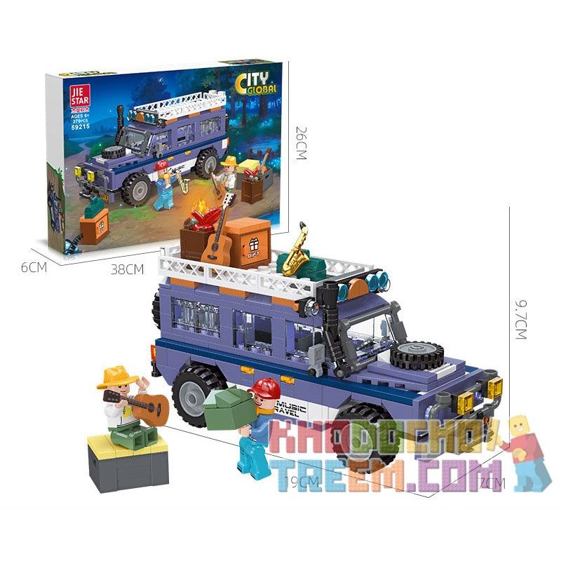 JIESTAR 59215 non Lego NGOÀI TRỜI BUỔI HÒA NHẠC bộ đồ chơi xếp lắp ráp ghép mô hình City Thành Phố 379 khối