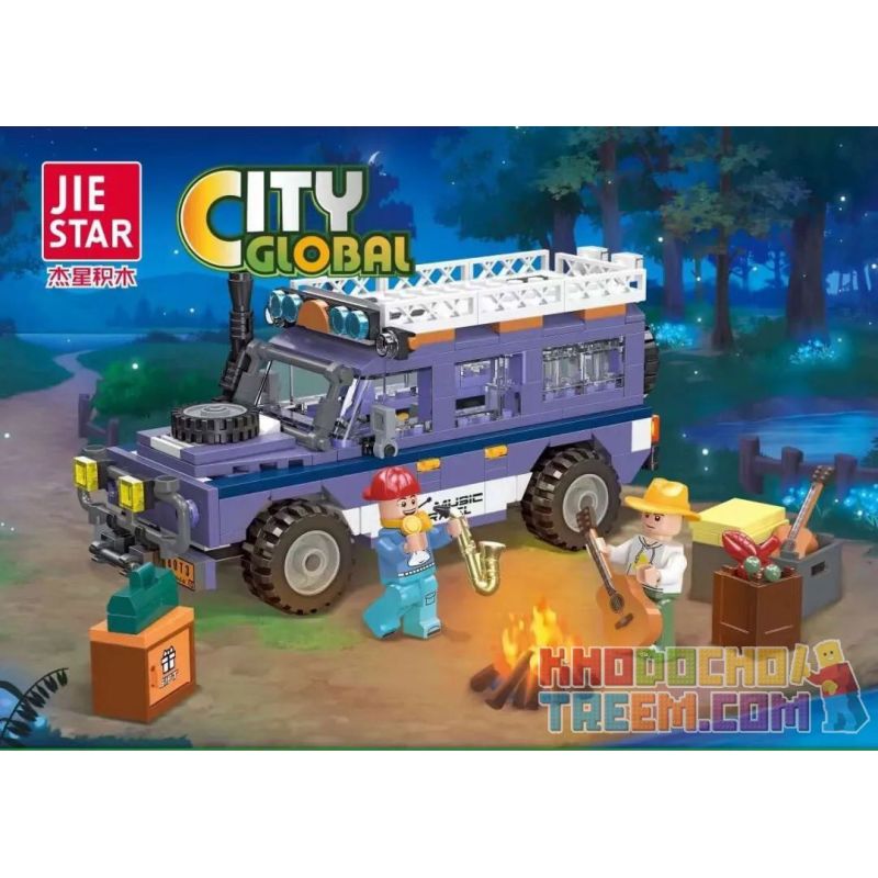 JIESTAR 59215 non  NGOÀI TRỜI BUỔI HÒA NHẠC bộ đồ chơi xếp lắp ráp ghép mô hình City Thành Phố 379 khối