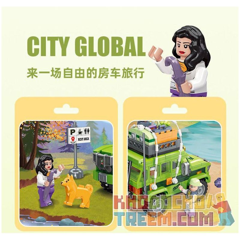 JIESTAR 59215 non  NGOÀI TRỜI BUỔI HÒA NHẠC bộ đồ chơi xếp lắp ráp ghép mô hình City Thành Phố 379 khối