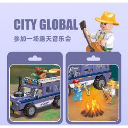 JIESTAR 59215 non  NGOÀI TRỜI BUỔI HÒA NHẠC bộ đồ chơi xếp lắp ráp ghép mô hình City Thành Phố 379 khối