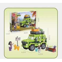 JIESTAR 59215 non  NGOÀI TRỜI BUỔI HÒA NHẠC bộ đồ chơi xếp lắp ráp ghép mô hình City Thành Phố 379 khối