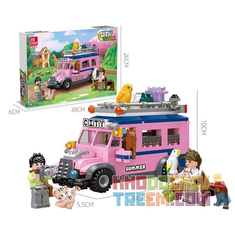 JIESTAR 59214 non Lego NGOÀI TRỜI ĐI CHƠI bộ đồ chơi xếp lắp ráp ghép mô hình City Thành Phố 353 khối