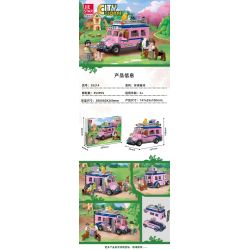 JIESTAR 59214 non  NGOÀI TRỜI ĐI CHƠI bộ đồ chơi xếp lắp ráp ghép mô hình City Thành Phố 353 khối