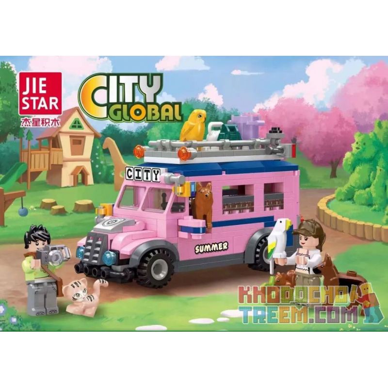 JIESTAR 59214 non  NGOÀI TRỜI ĐI CHƠI bộ đồ chơi xếp lắp ráp ghép mô hình City Thành Phố 353 khối