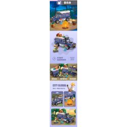 JIESTAR 59214 non  NGOÀI TRỜI ĐI CHƠI bộ đồ chơi xếp lắp ráp ghép mô hình City Thành Phố 353 khối