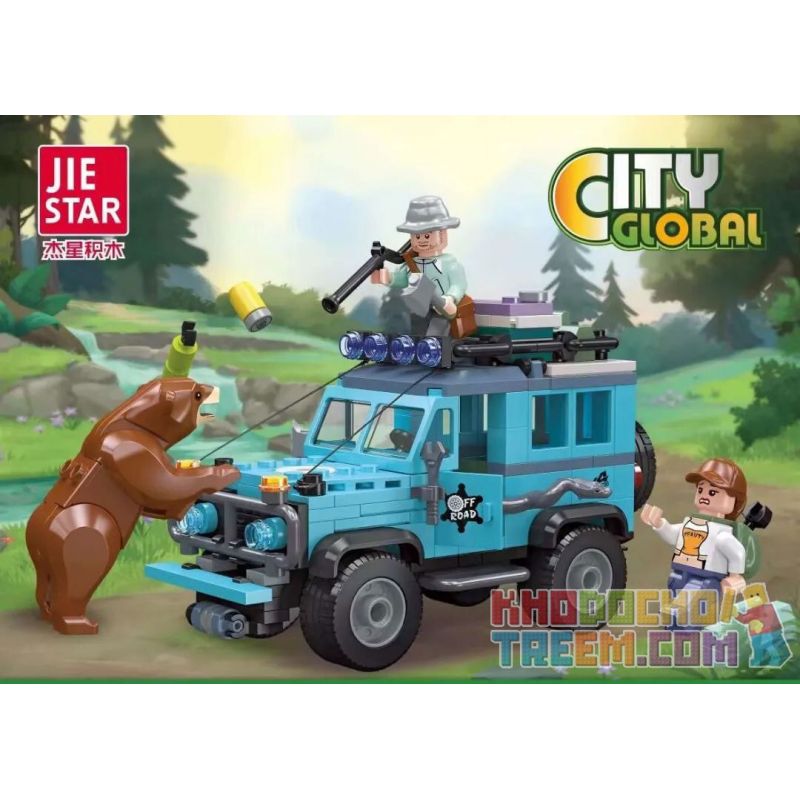 JIESTAR 59213 non  NGOÀI TRỜI CUỘC PHIÊU LƯU HOANG DÃ bộ đồ chơi xếp lắp ráp ghép mô hình City Thành Phố 277 khối