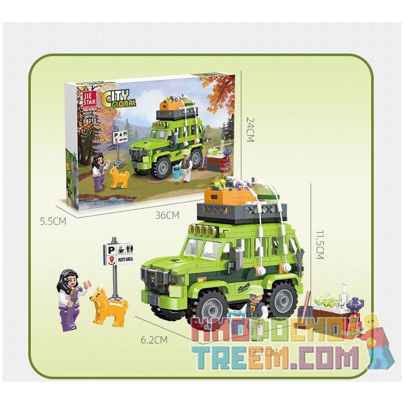 JIESTAR 59213 non  NGOÀI TRỜI CUỘC PHIÊU LƯU HOANG DÃ bộ đồ chơi xếp lắp ráp ghép mô hình City Thành Phố 277 khối