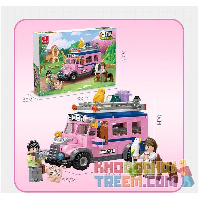 JIESTAR 59213 non  NGOÀI TRỜI CUỘC PHIÊU LƯU HOANG DÃ bộ đồ chơi xếp lắp ráp ghép mô hình City Thành Phố 277 khối