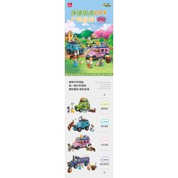 JIESTAR 59212 non  NGOÀI TRỜI CẮM TRẠI VÀ RVING bộ đồ chơi xếp lắp ráp ghép mô hình City Thành Phố 297 khối