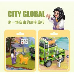 JIESTAR 59212 non  NGOÀI TRỜI CẮM TRẠI VÀ RVING bộ đồ chơi xếp lắp ráp ghép mô hình City Thành Phố 297 khối