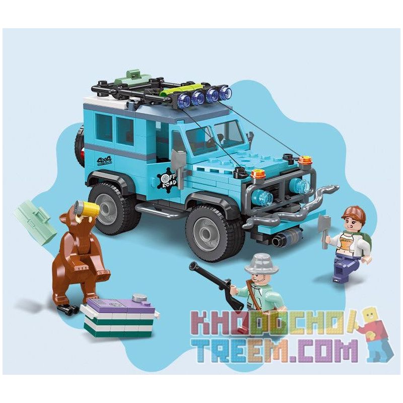 JIESTAR 59212 non  NGOÀI TRỜI CẮM TRẠI VÀ RVING bộ đồ chơi xếp lắp ráp ghép mô hình City Thành Phố 297 khối