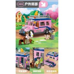 JIESTAR 59212 non  NGOÀI TRỜI CẮM TRẠI VÀ RVING bộ đồ chơi xếp lắp ráp ghép mô hình City Thành Phố 297 khối