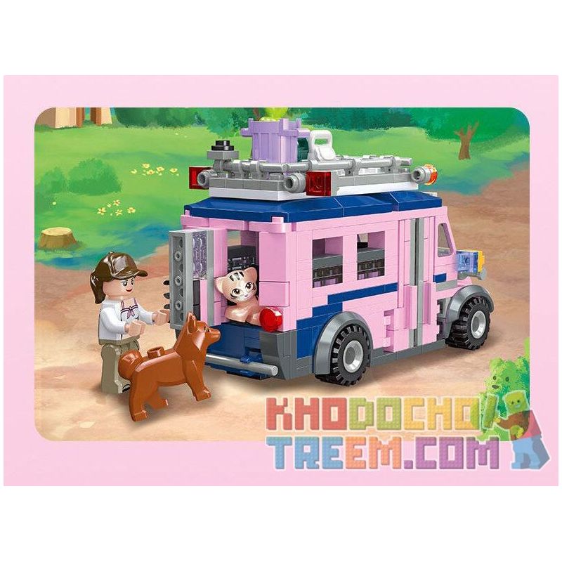 JIESTAR 59212 non  NGOÀI TRỜI CẮM TRẠI VÀ RVING bộ đồ chơi xếp lắp ráp ghép mô hình City Thành Phố 297 khối