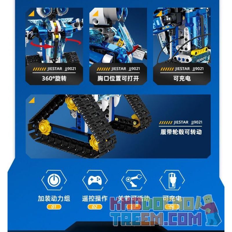 JIESTAR JJ9021 9021 non  ROBOT THU THẬP THÔNG TIN bộ đồ chơi xếp lắp ráp ghép mô hình  WALLBOT Kỹ Thuật Công Nghệ Cao Mô Hình Phương Tiện 472 khối