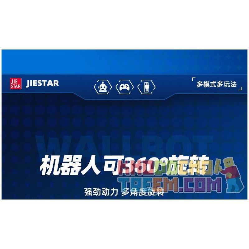 JIESTAR JJ9021 9021 non  ROBOT THU THẬP THÔNG TIN bộ đồ chơi xếp lắp ráp ghép mô hình  WALLBOT Kỹ Thuật Công Nghệ Cao Mô Hình Phương Tiện 472 khối